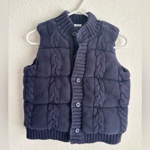 Janie and Jack Blue Quilted Vest